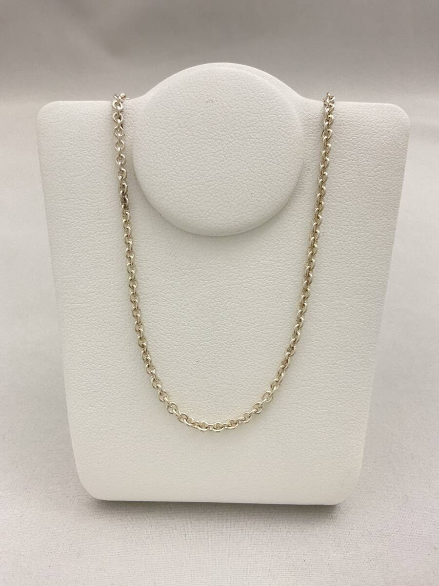 Authentic Tiffany Co 2mm Width Necklace Chain Silver 925 51cm 20in Link Style