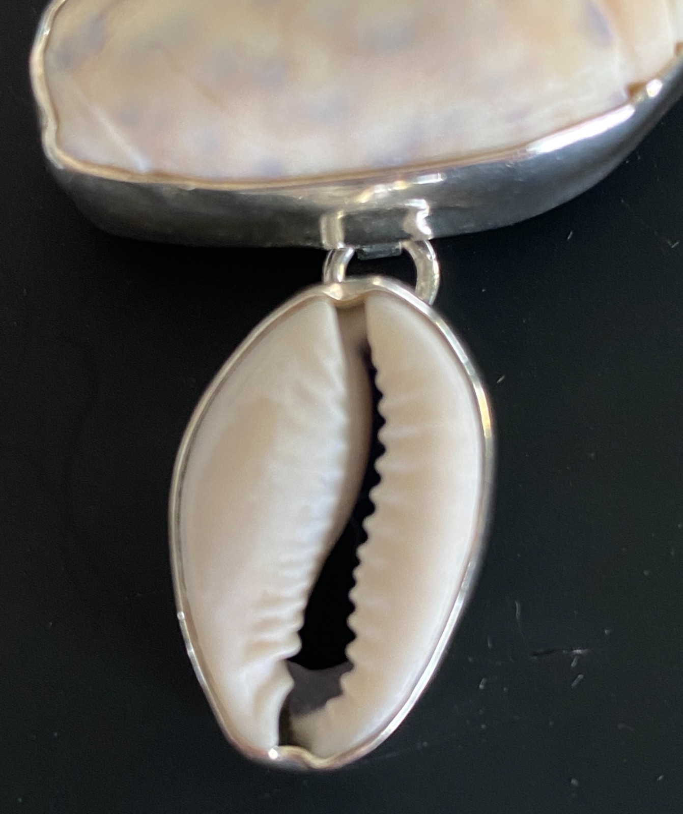 Charles Albert Pendant Sterling Silver Cinnerus Olive Cowry Shell Seashell Beach