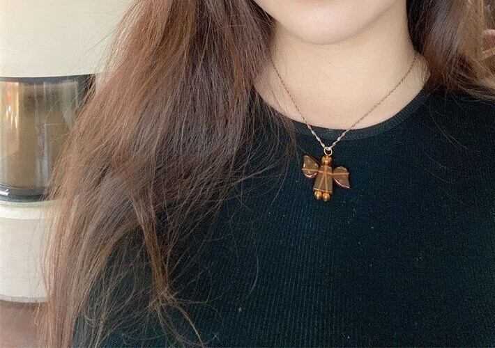 Authentic Baltic Amber Angel Pendant Charm With Gift Box For Children Adults