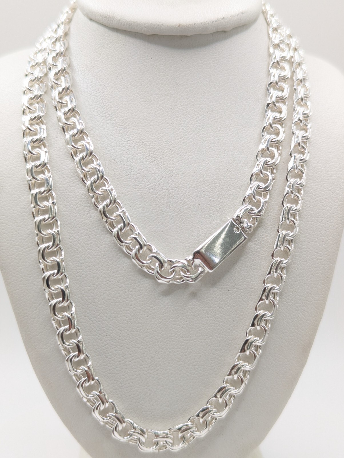 925 Sterling Silver Chino link Chain 6.2 mm for men and women