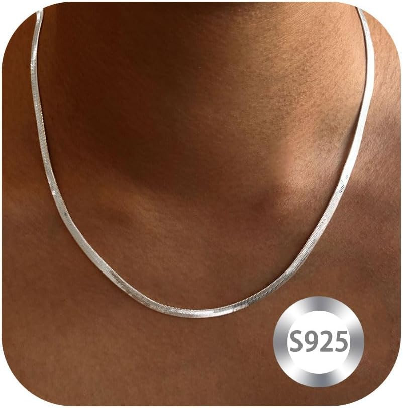 925 Sterling Silver Chain Necklace for Women 16-24 Inch Silver Jewelry Gift