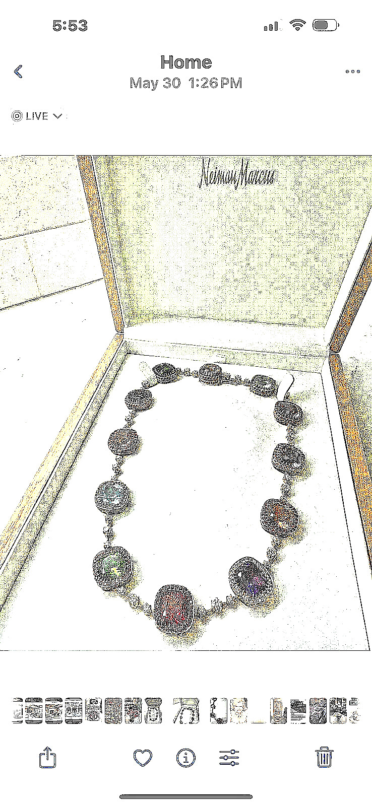 Neiman Marcus designer Laura Munder diamond & precious cushion cut gem necklace