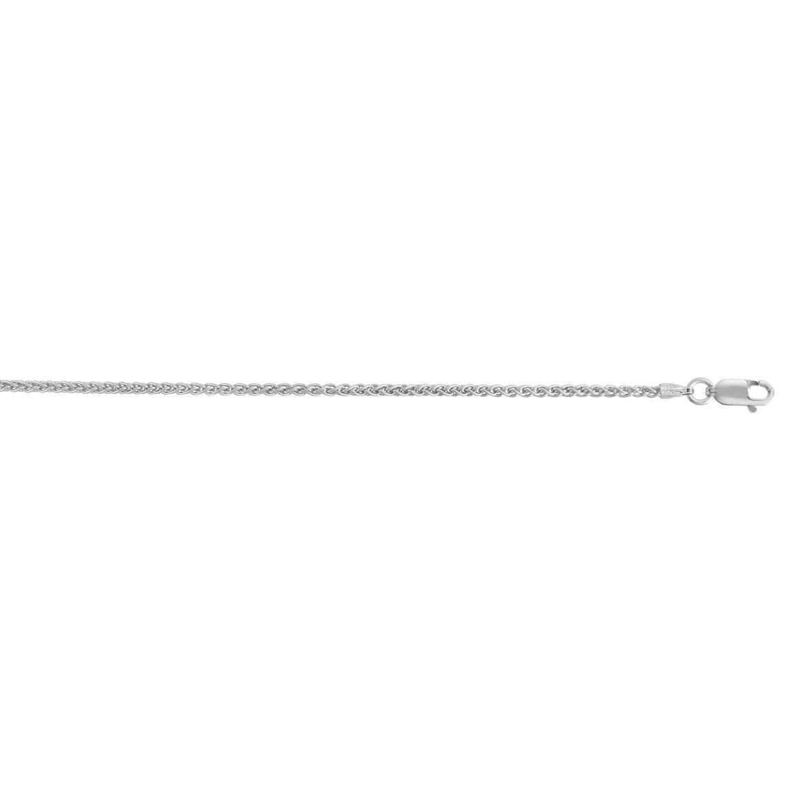 925 Sterling Silver 2mm Spiga Wheat Chain Necklace -Italy 16″-30″