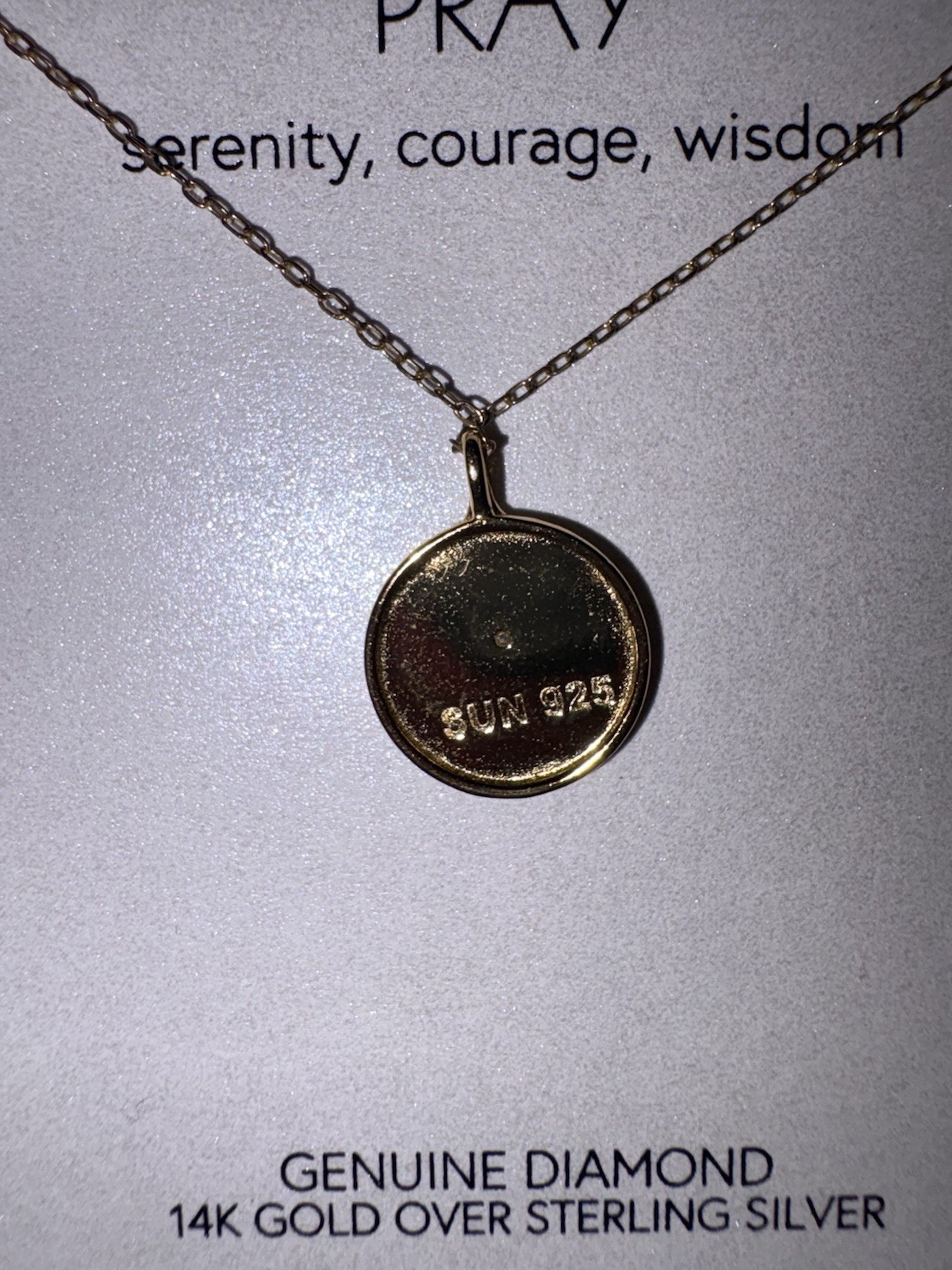 1/20 CT. T.W. Diamond Sterling Silver Cross Coin-Edge Medallion Pendant 18” 14kg