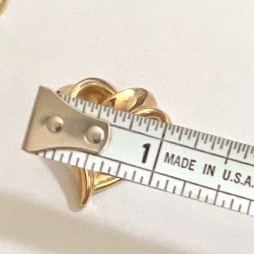 10k Gold Hollow Puffy Heart Pendant 1.7grams