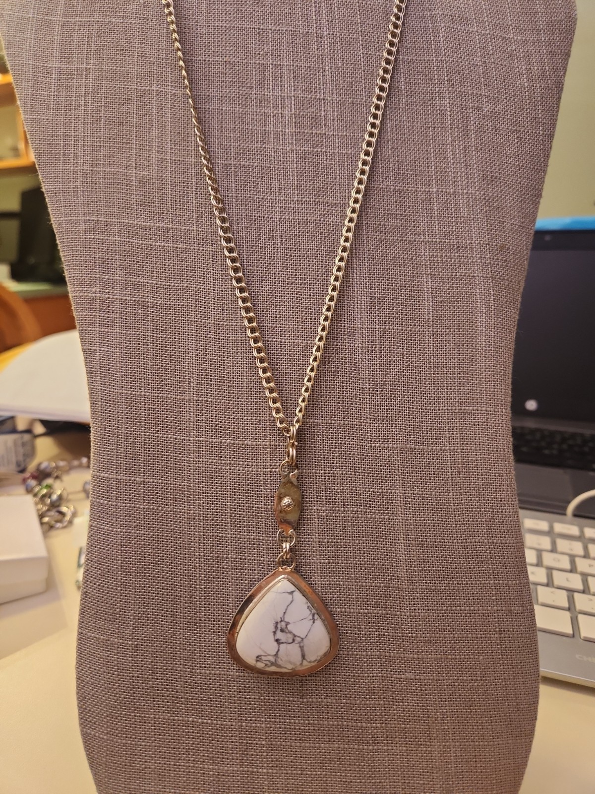 Howlite Sterling Silver Necklace