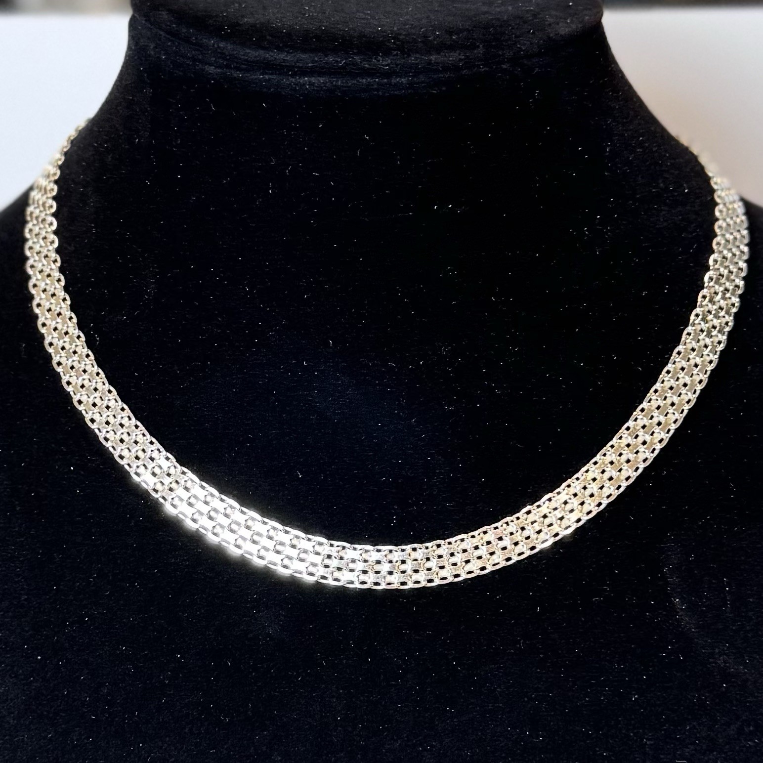 VTG Sterling 925 Bismark 18”Necklace-Chain/Made in Italy 23.1 Grams
