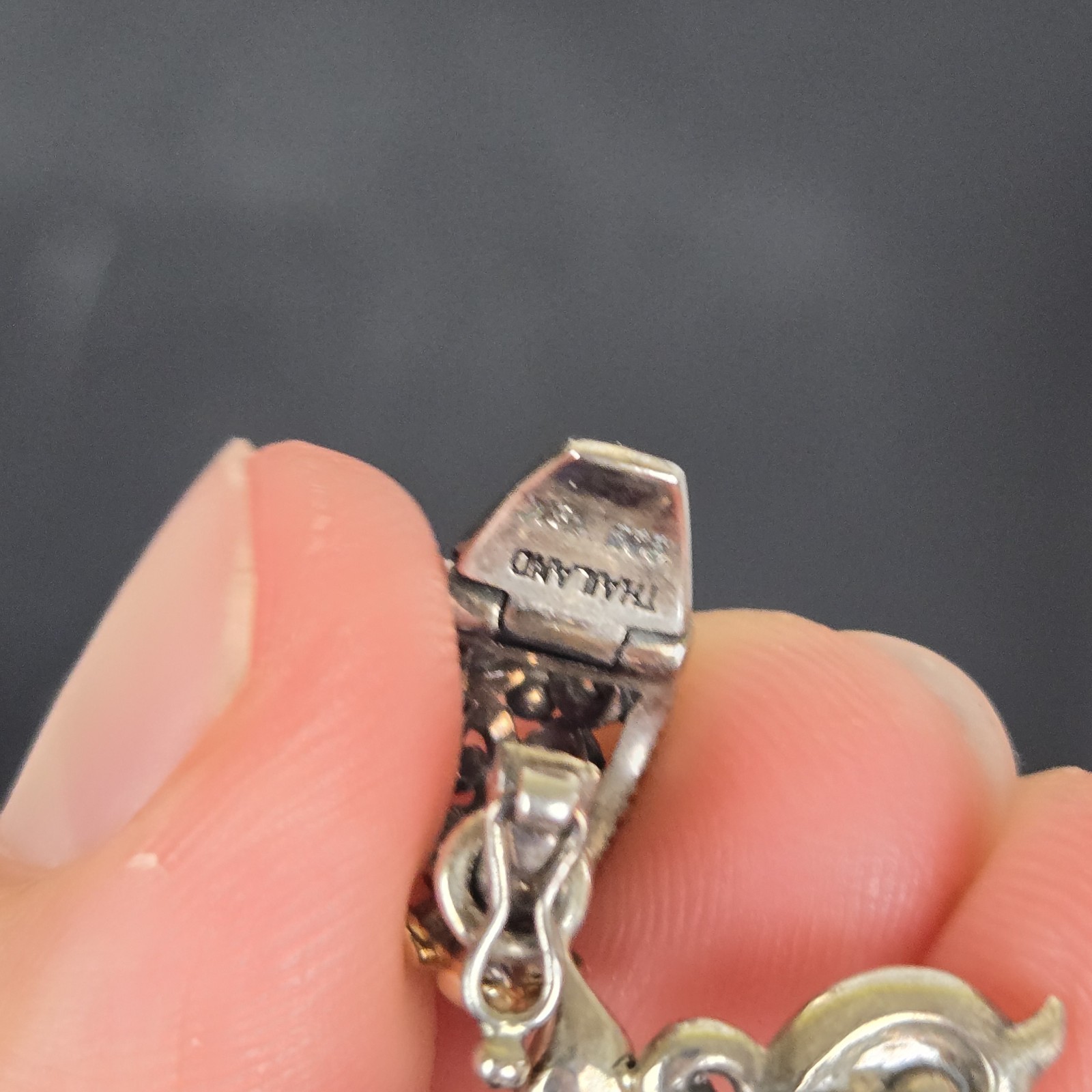 Barbara Bixby Thailand 18k & 925 Pearl Necklace And Initial H Pendant