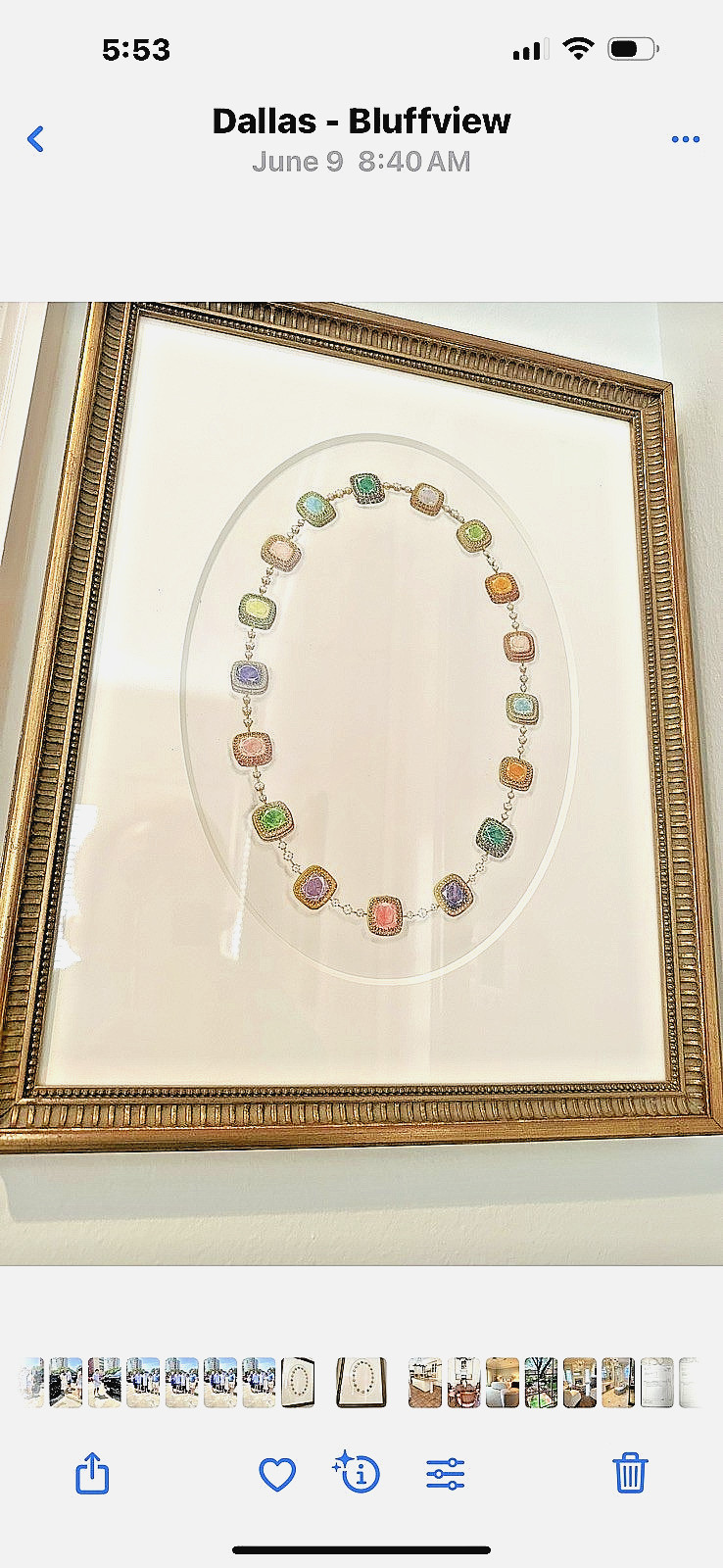 Neiman Marcus designer Laura Munder diamond & precious cushion cut gem necklace