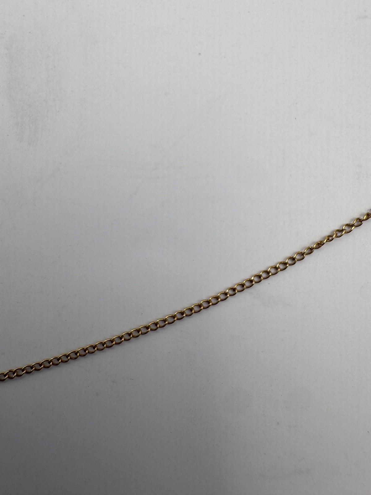 14k Yellow Gold Cable Chain Necklace, Spring Ring Clasp, No Stone