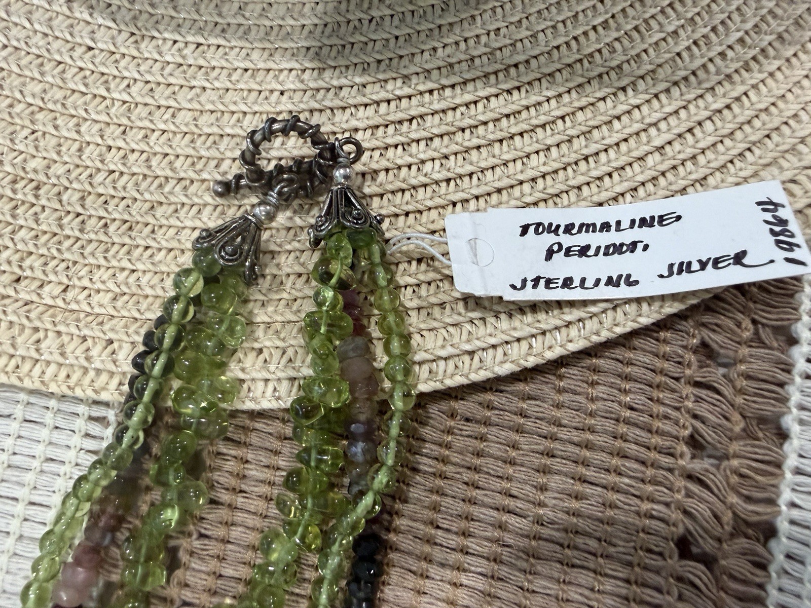 Amy Kahn Russell SS Peridot & Watermelon Tourmaline Multi-Strand Necklace