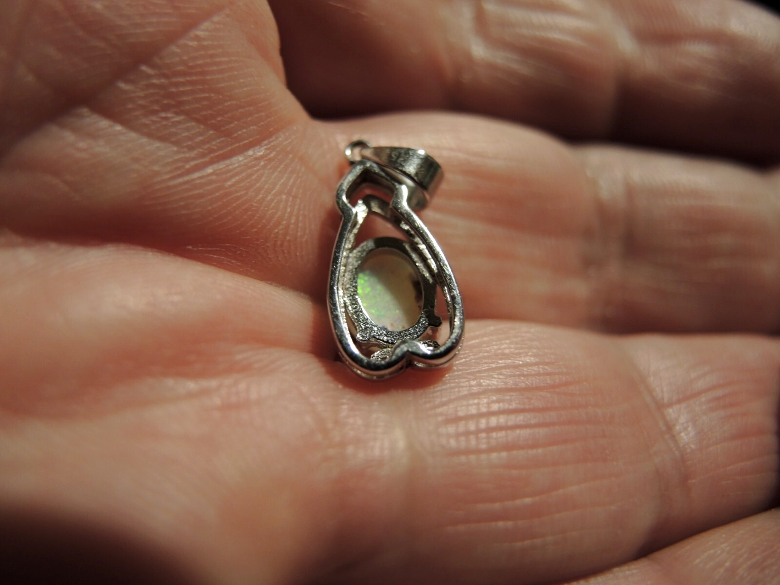 Australian Solid Semi-Crystal Opal Pendant