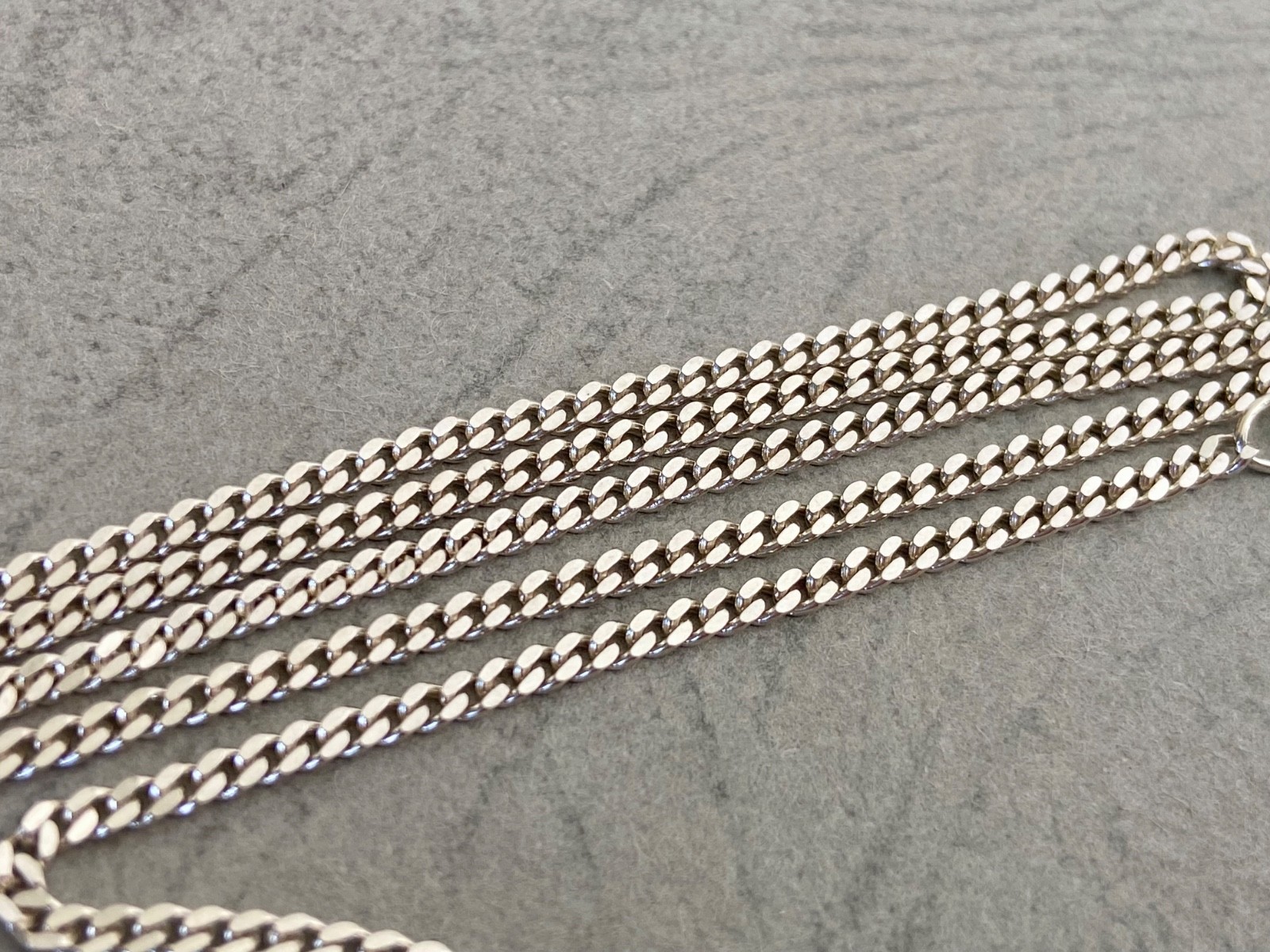 Sterling 925 Silver Flat Curb Link Chain Long 61cm 24inch Length, 2mm Width