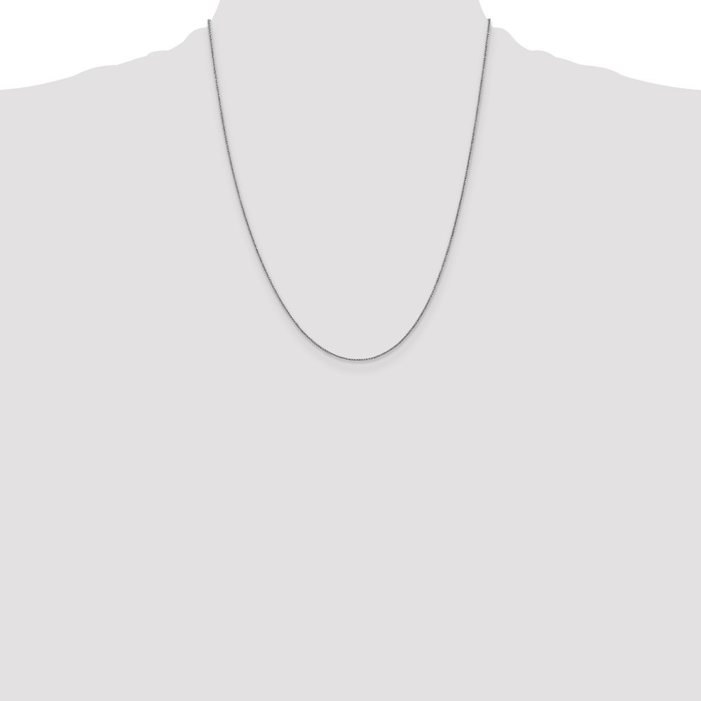 10K White Gold .85mm Spiga Chain Necklace L-22″ for Women 1.57gm