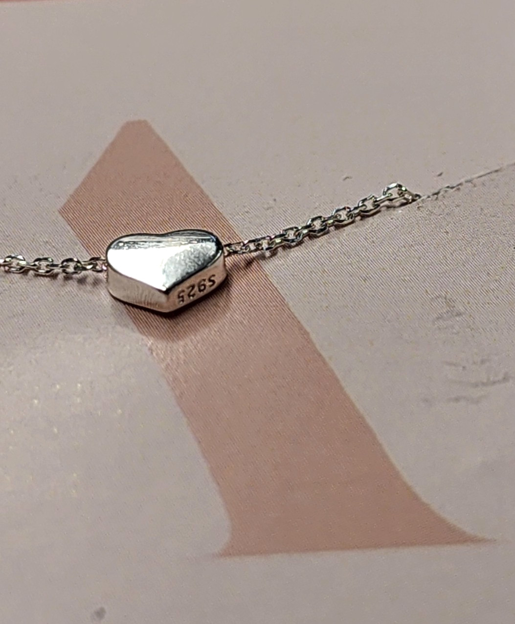 Annika Bella Dainty Sterling Silver Heart Necklace 15″+2.25″