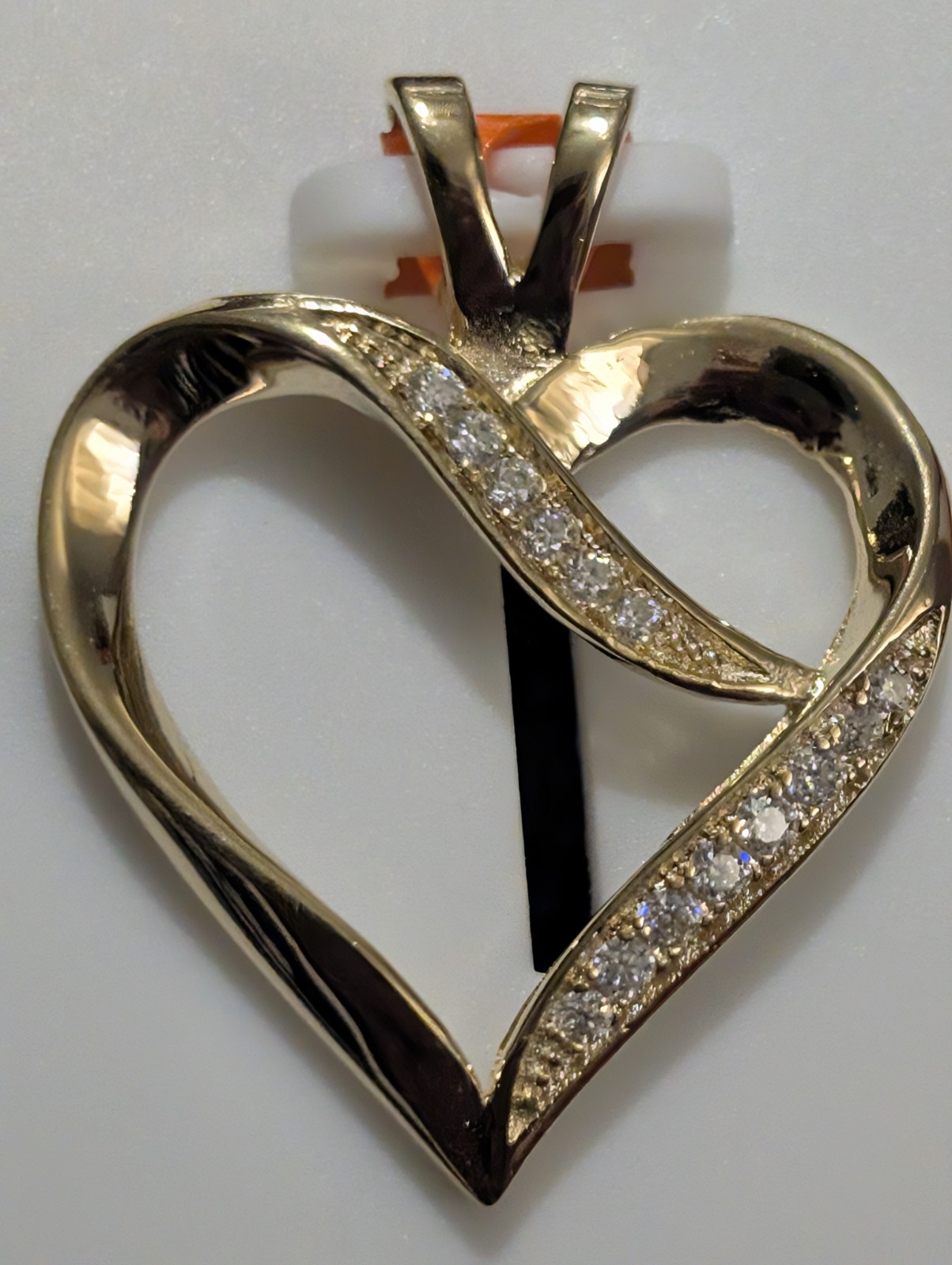 Moissanite 925 Sterling Silver Heart Pendant 1.00 ctw White/Colorless Love