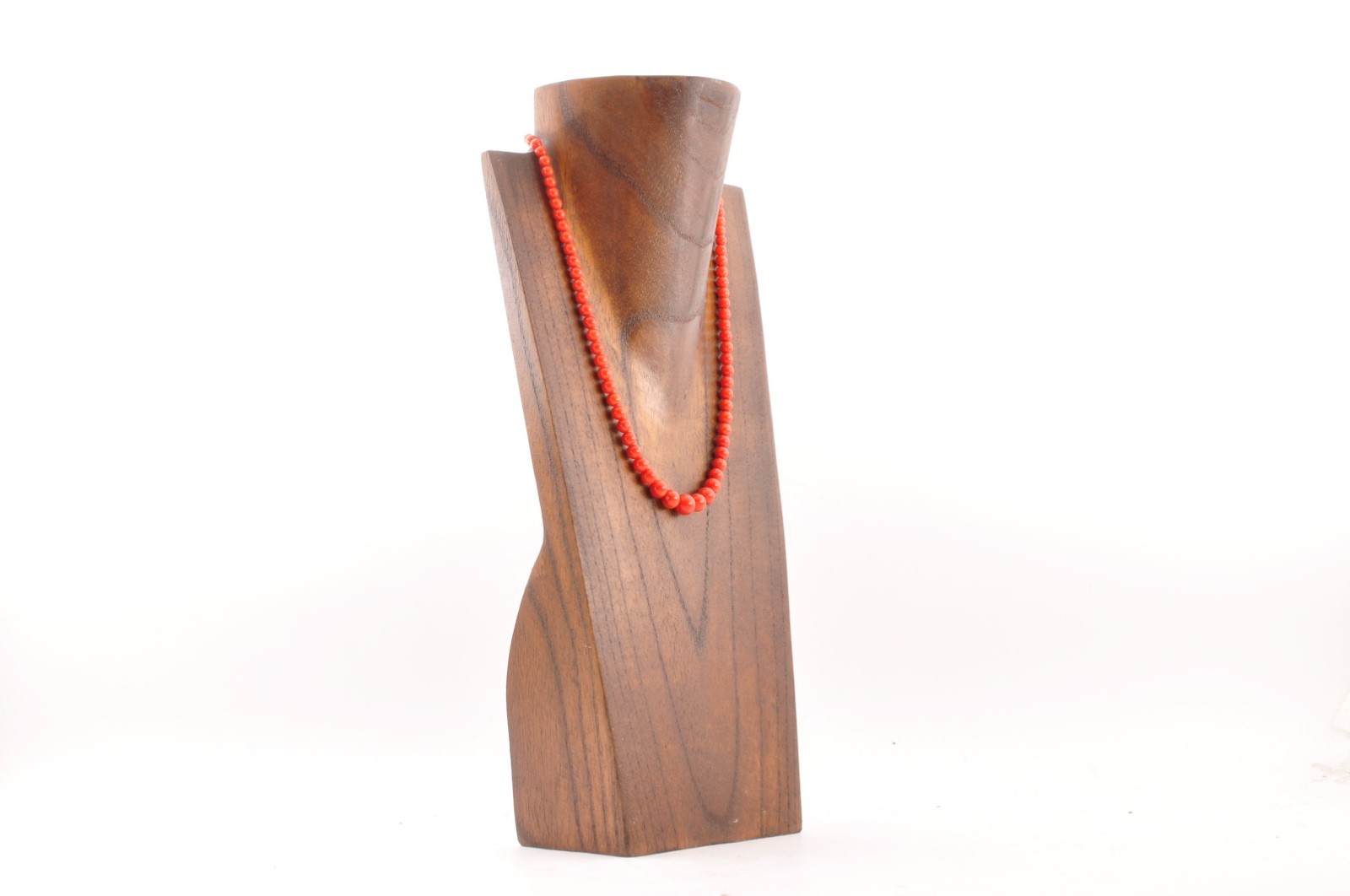 925 silver clasp red coral necklace with Certification (440mm (17.3in) 88.5ct).