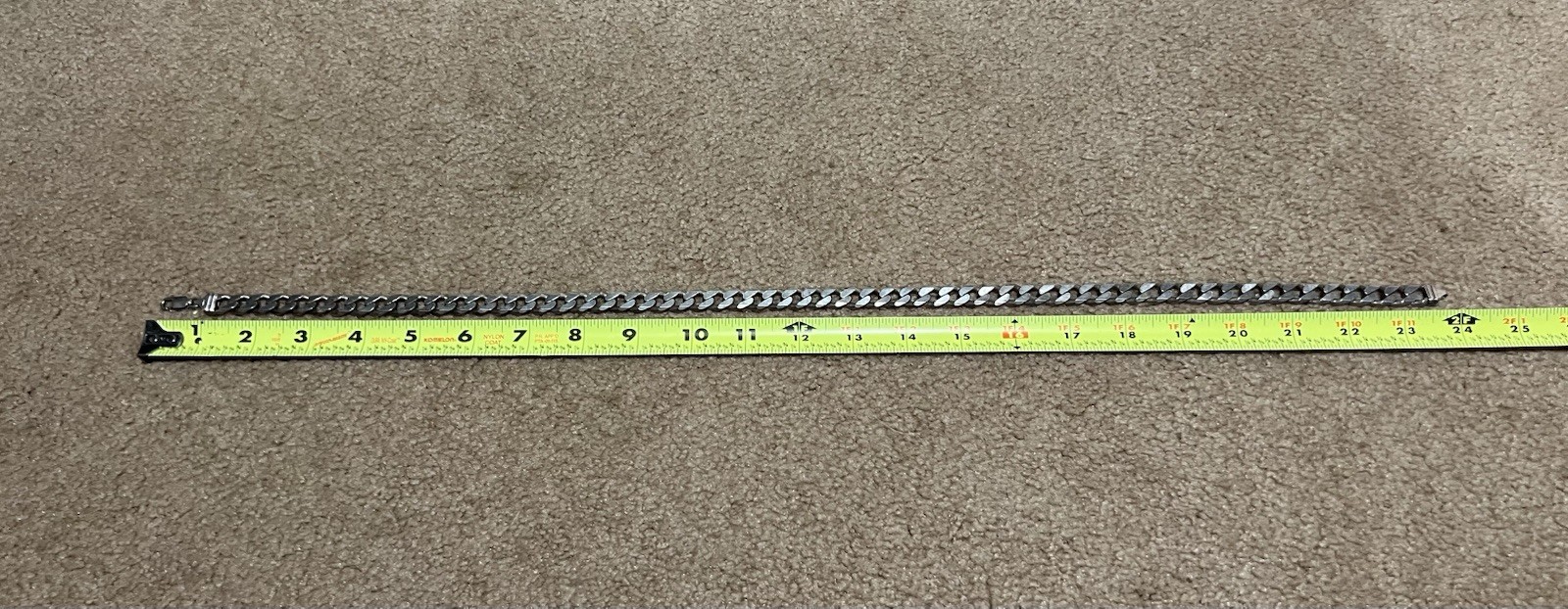 Vintage 24” ITALY .925 Sterling Silver Men’s Heavy Curb Cuban Links Chain 112 gr