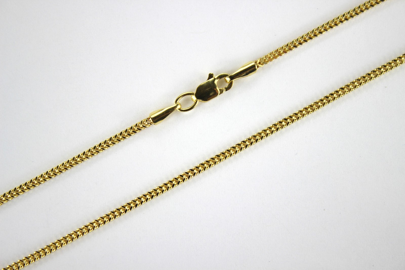 10K Hollow Yellow Gold Franco Box Link Chain Necklace Men Women 1.5mm 16-30″
