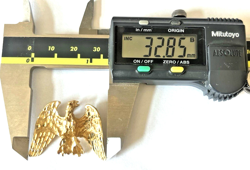 Awesome Solid Real 14K Yellow Gold EAGLE Bird Pendant Charm Animals POWER LQQK