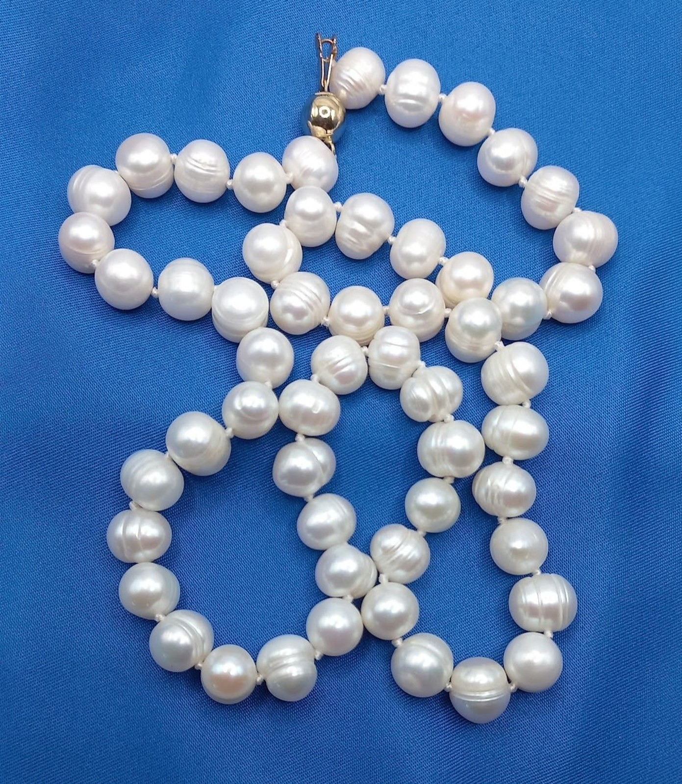 Estate pearls White baroque 14k clasp 9mmx10.5mm