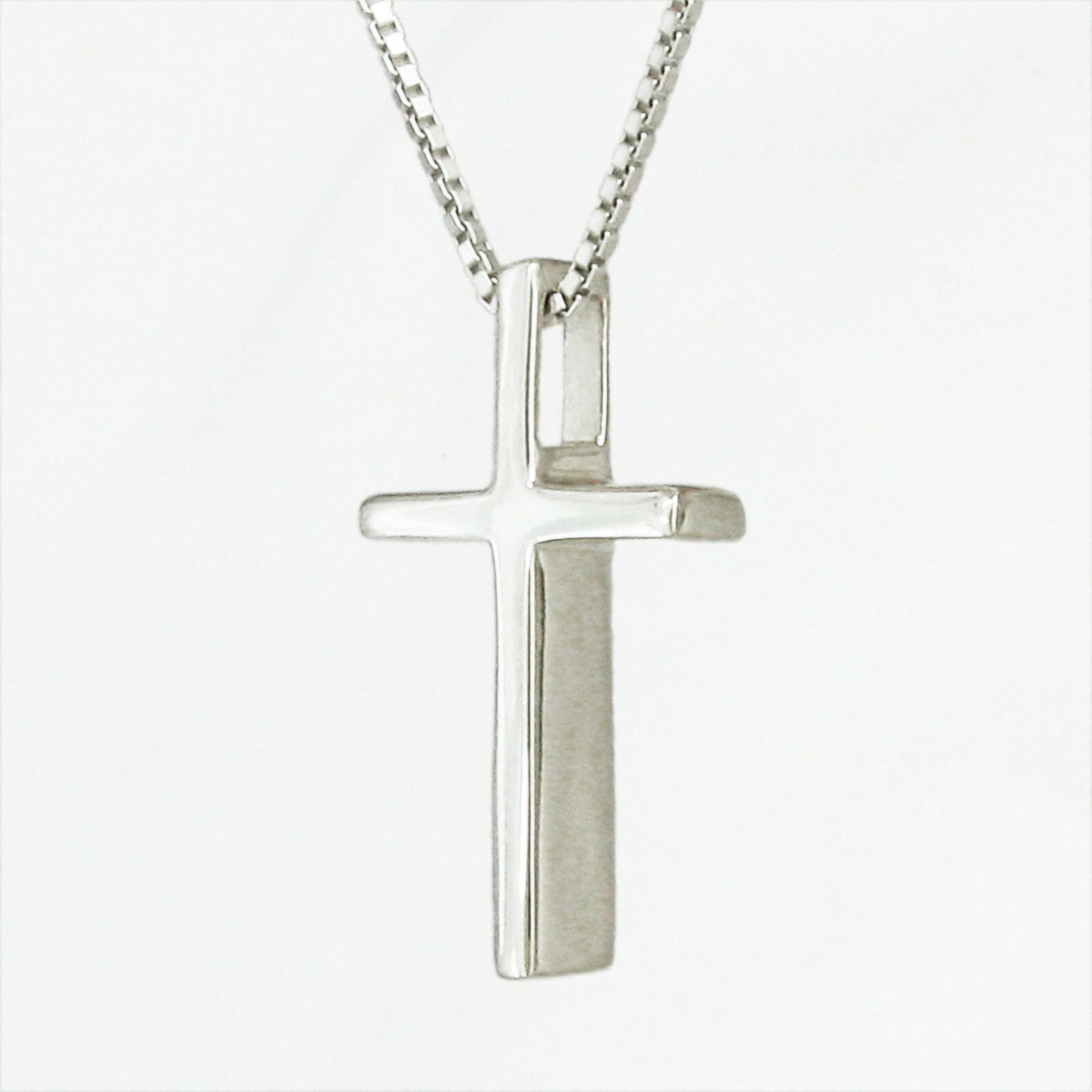Small Deep Cross Pendant in SOLID ‘925’ Sterling Silver – Choice of Chains, NEW!