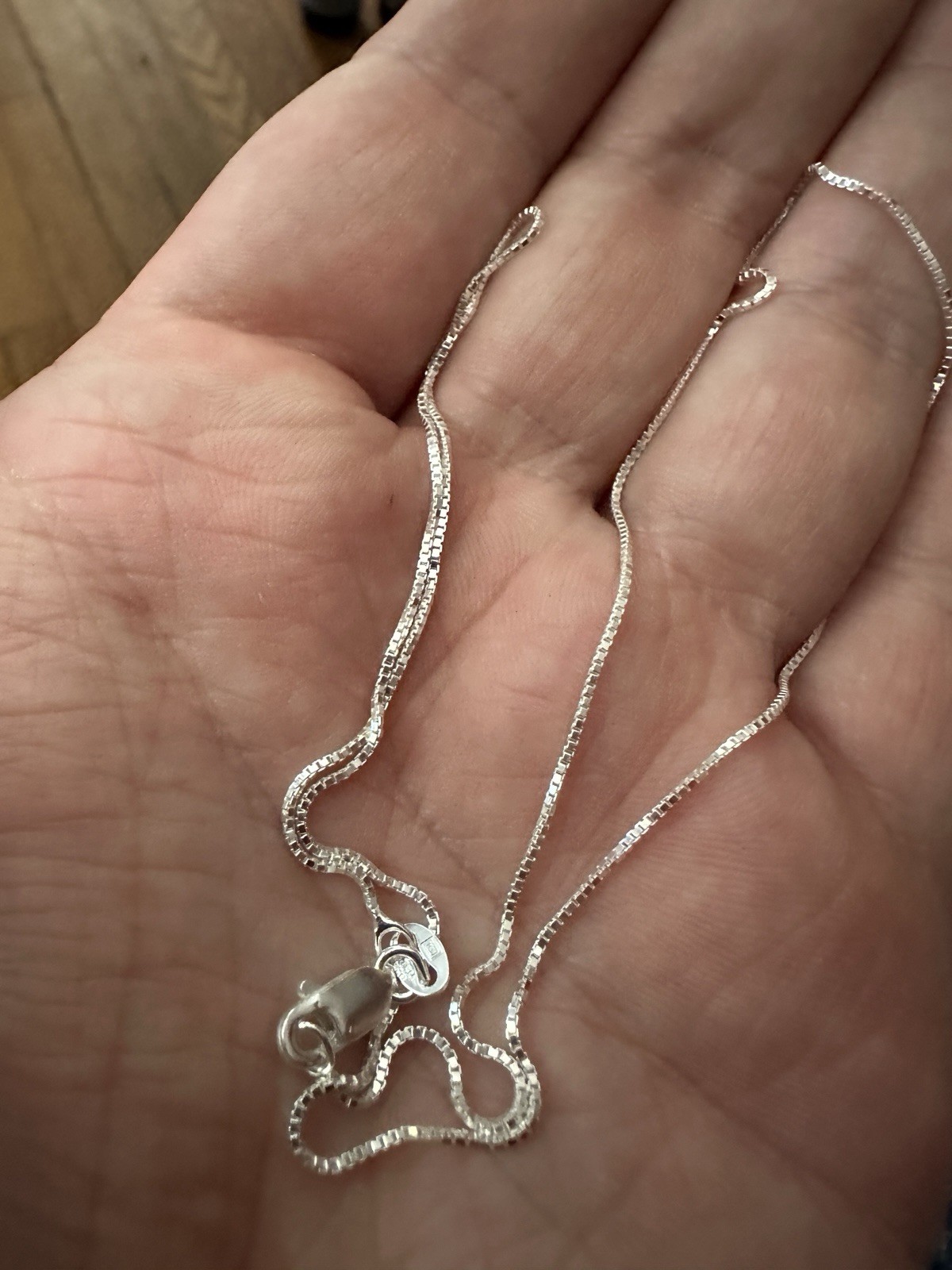 Sterling Silver Light Box Chain 1mm 20”