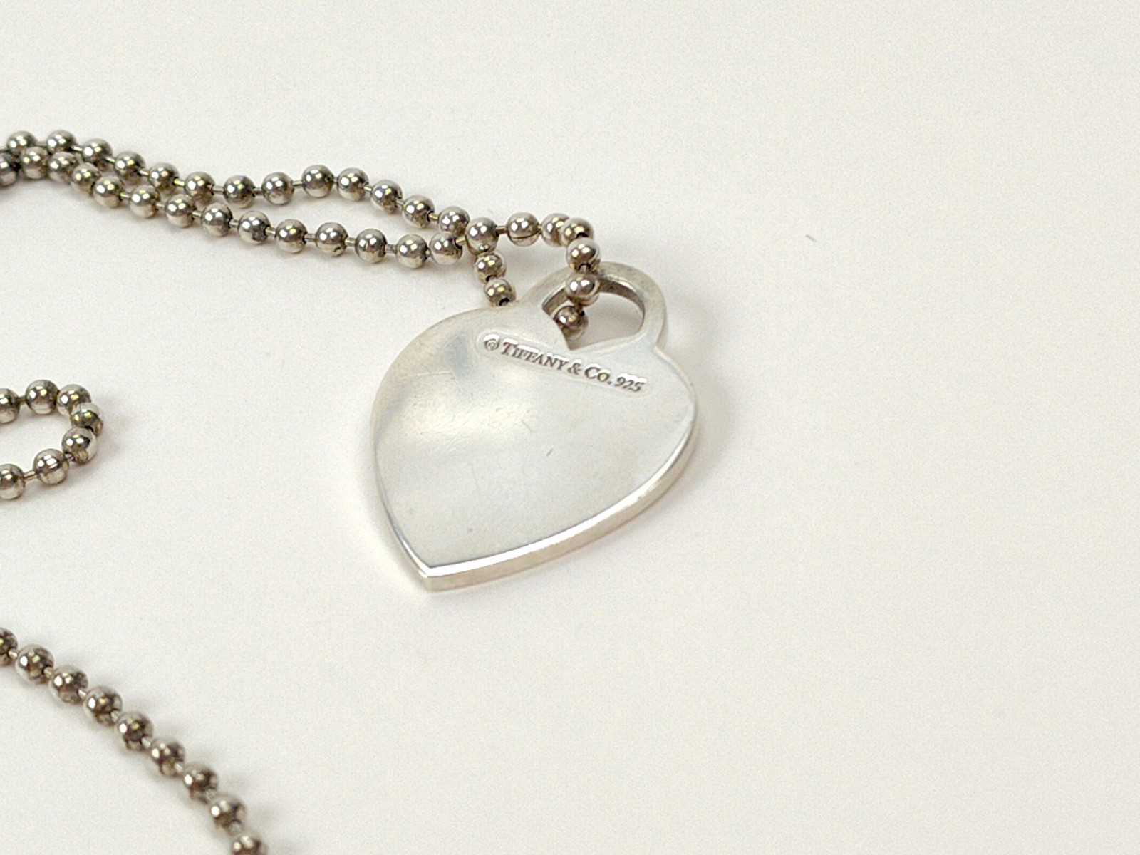 Tiffany & Co. Return to Tiffany Sterling Silver Heart Tag Necklace – Very Good