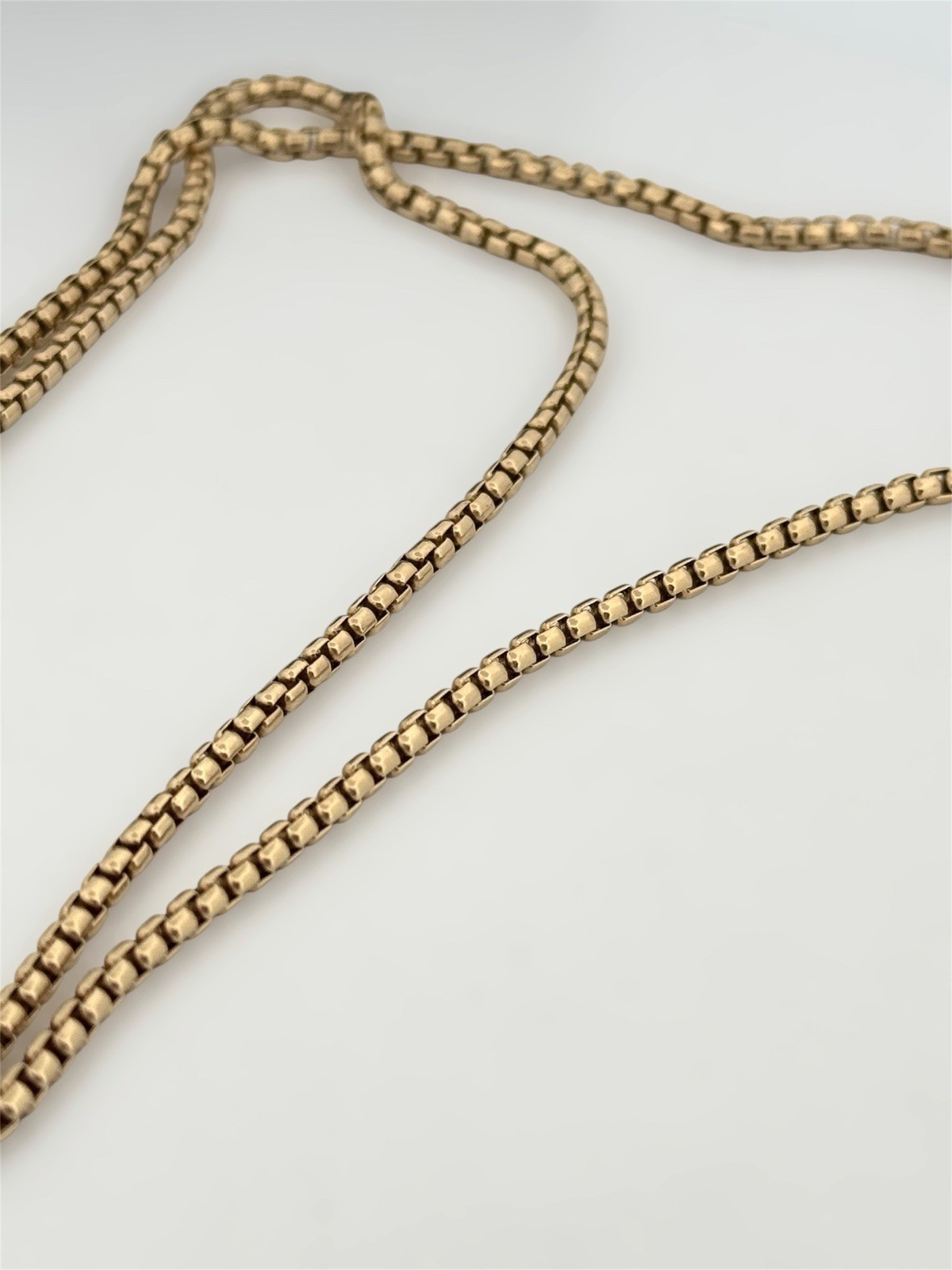 David Yurman Box Chain Necklace 2.7mm 18K Yellow Gold 26”