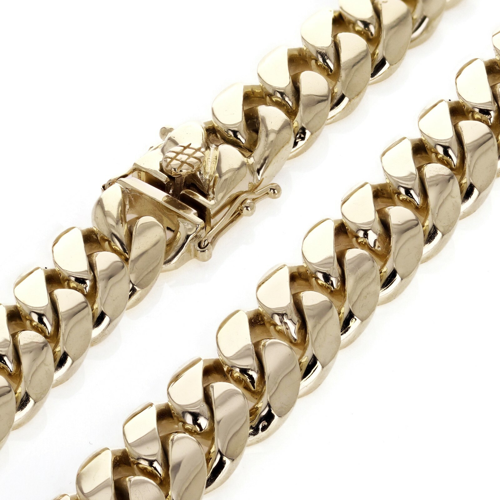 10k Yellow Gold Heavy Solid Miami Cuban Link Chain Necklace 20″ 15mm 260 grams