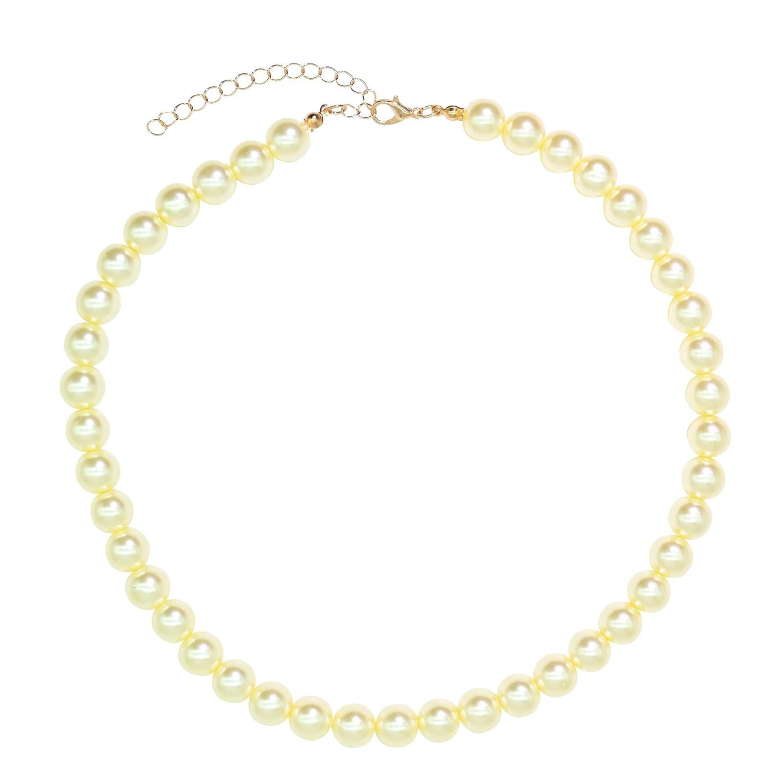 Colorful Mood Choker Baroque Bead Imitation Pearls Necklace, Women, Adults – 09