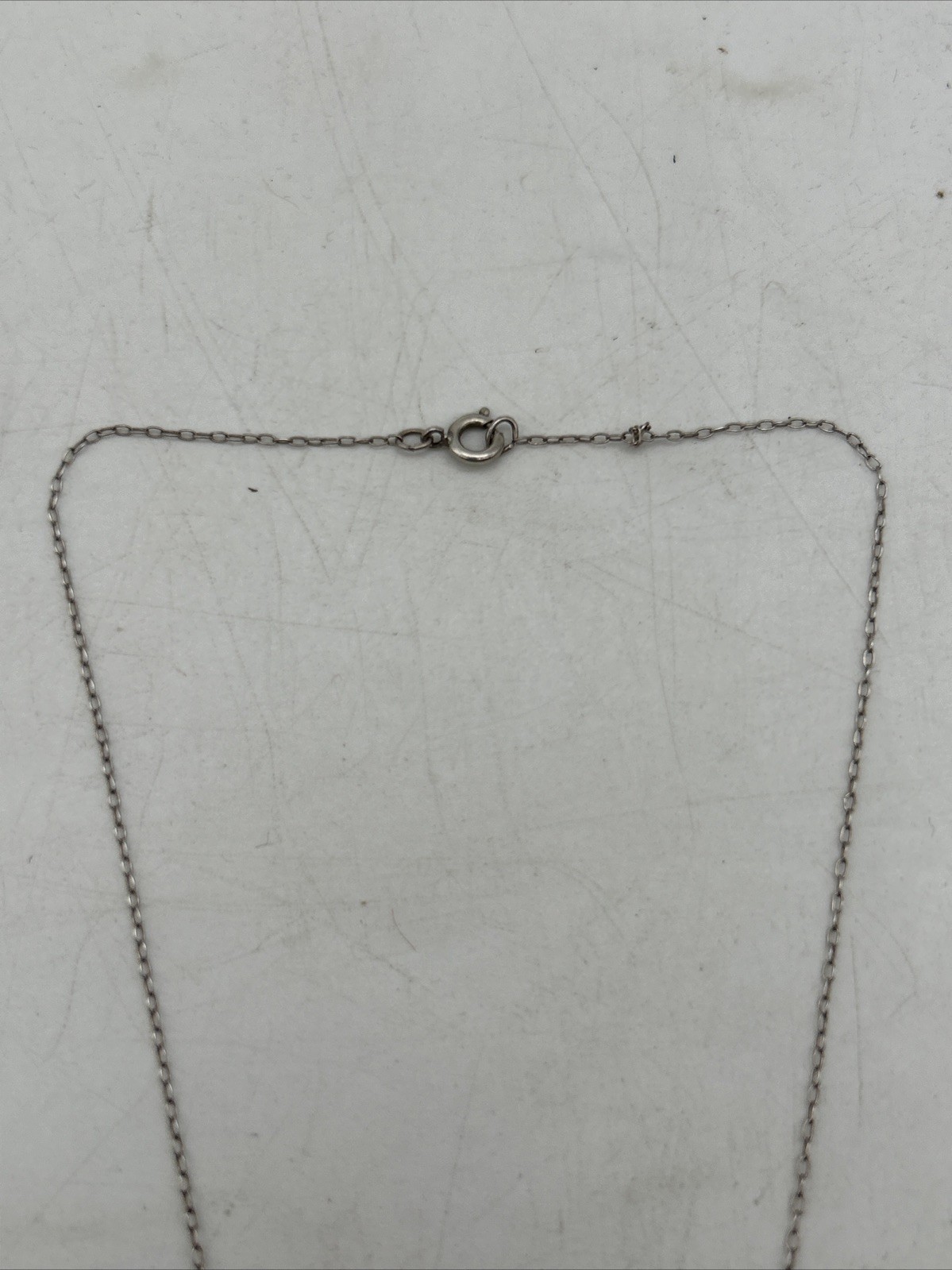 Sterling Silver Key Pendant Necklace 17” – 2.17 Grams