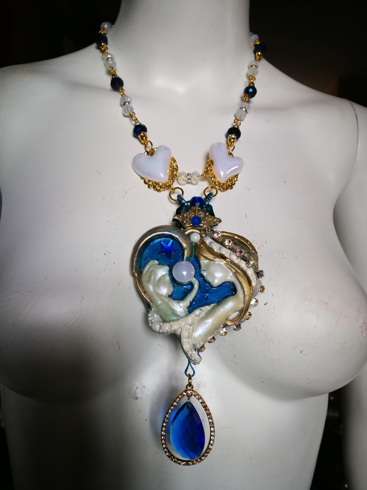 Luxury Fine Jewelry Statement Necklace Pendant Charm Belle Epoque Maternity Bib