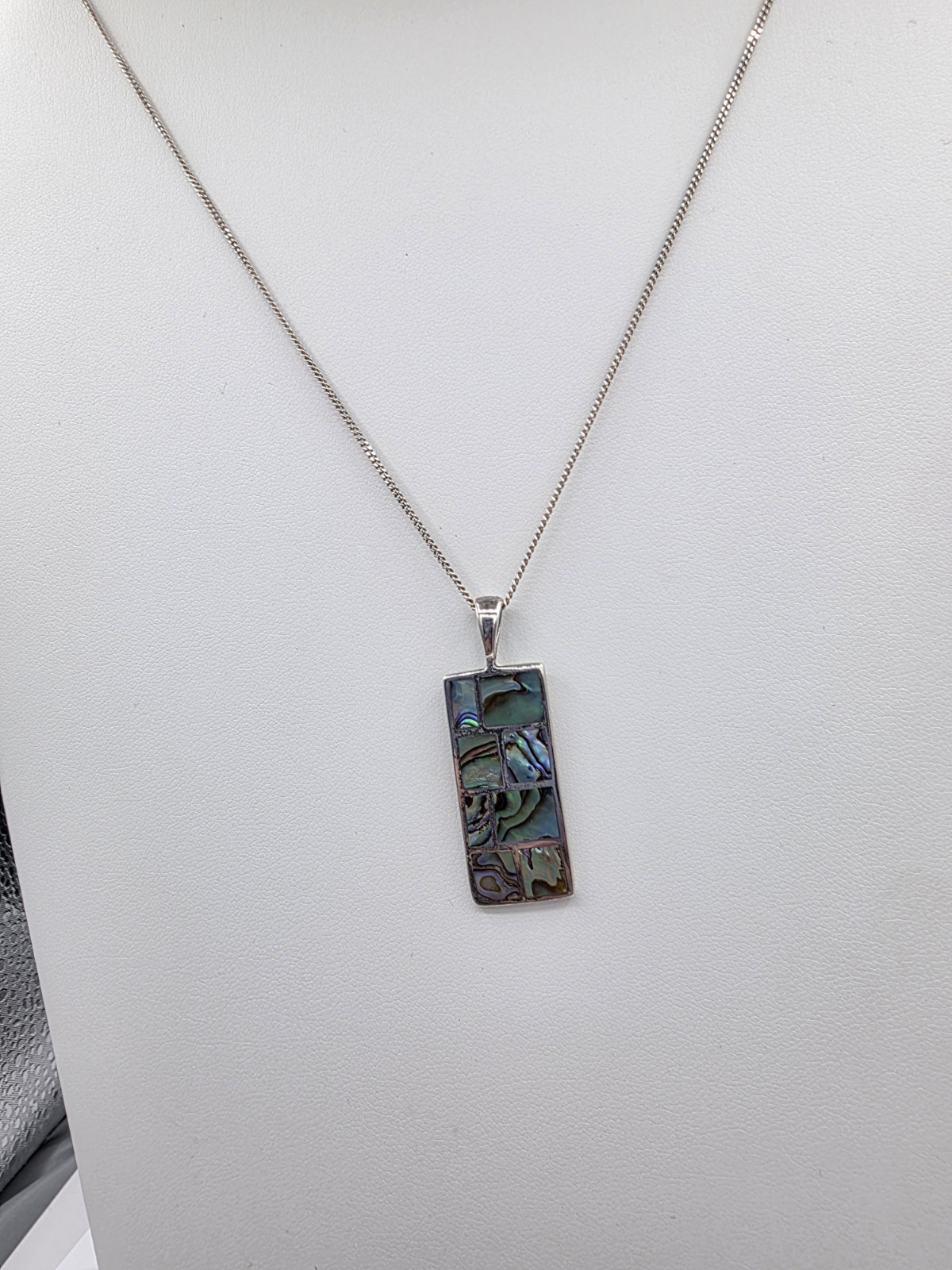 Abalone shell sterling pendant and chain – Summer Ocean, Vacation