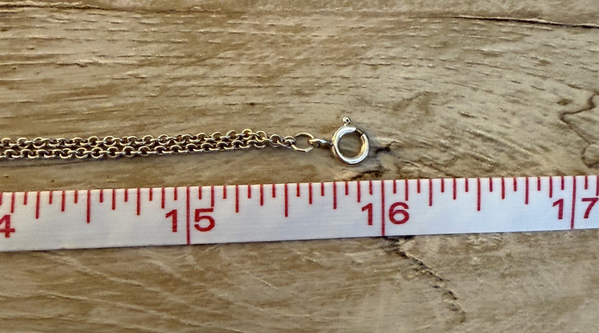 Tiffany & Co. Infinity Double Chain Necklace Pendant 16″ Silver