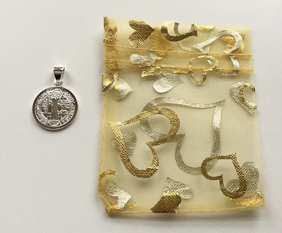 925 SILVER SAINT BENEDICT PENDANT / 925 PLATA MEDALLA DE SAN BENITO – 20mm #2
