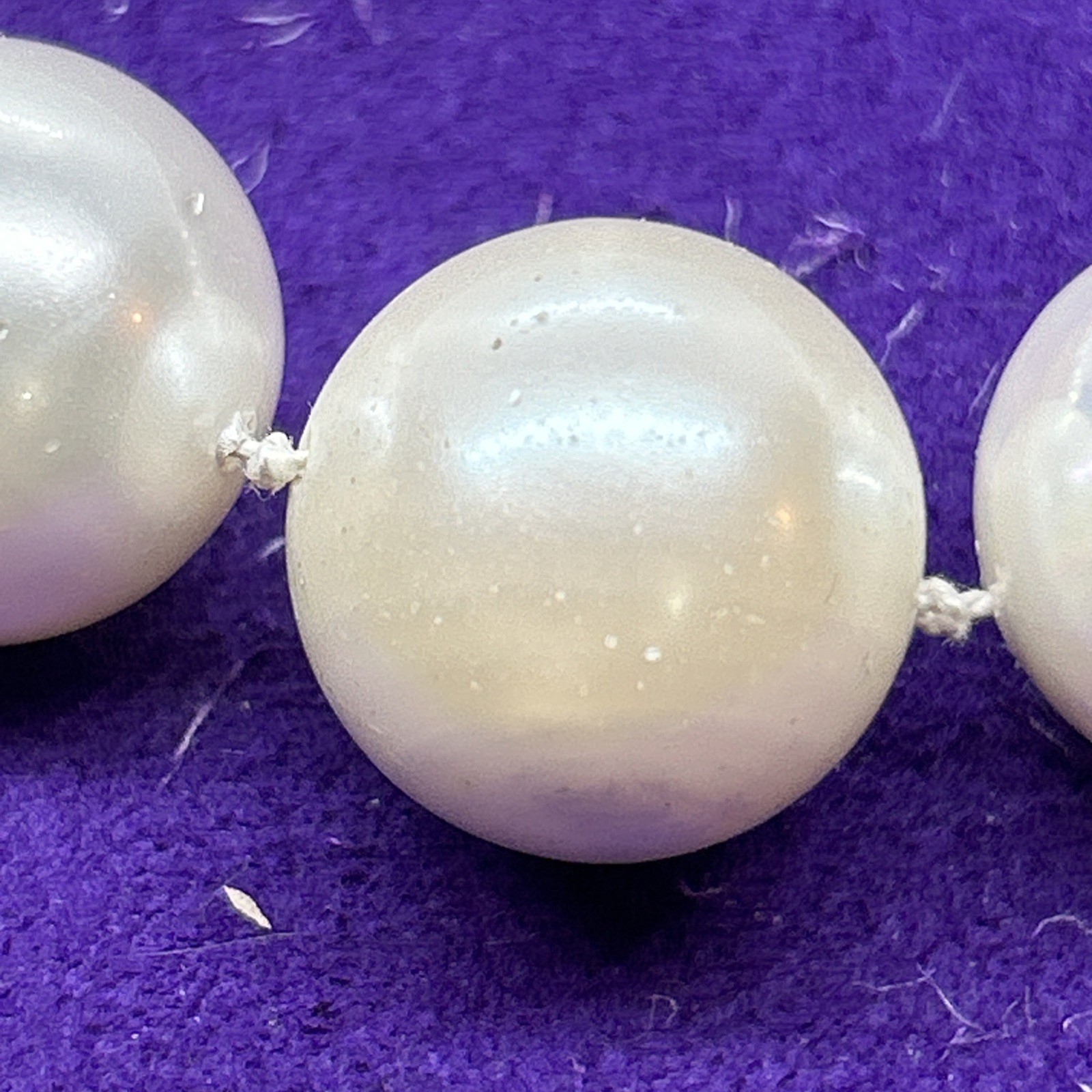 Genuine South Sea 17mm Pearls Strung/Necklace 17” Long AAA Quality Estate Item