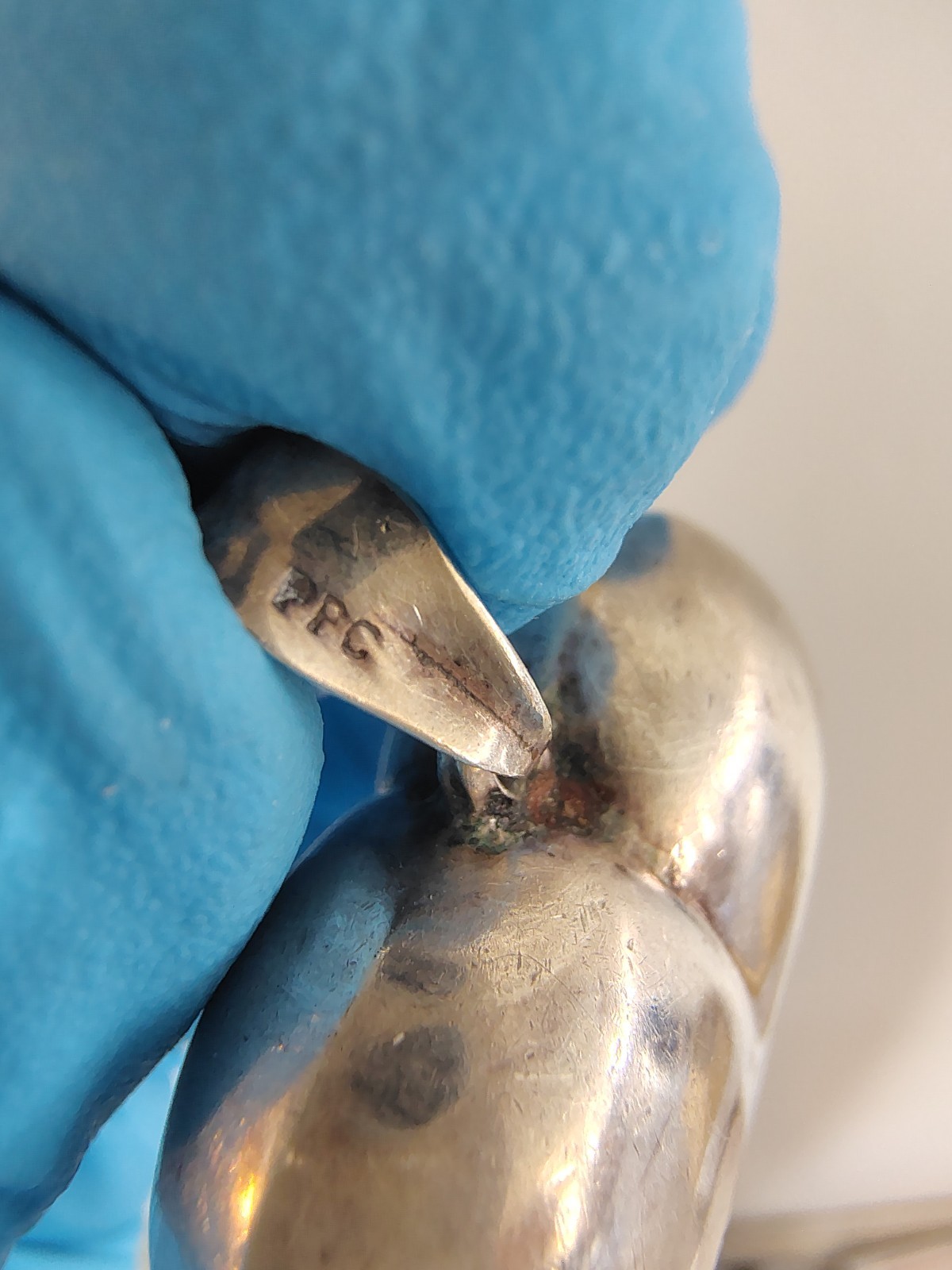​Vintage PPC Sterling Silver Puffy Heart Pendant 3D Smooth Ball Bail 7.7g Signed