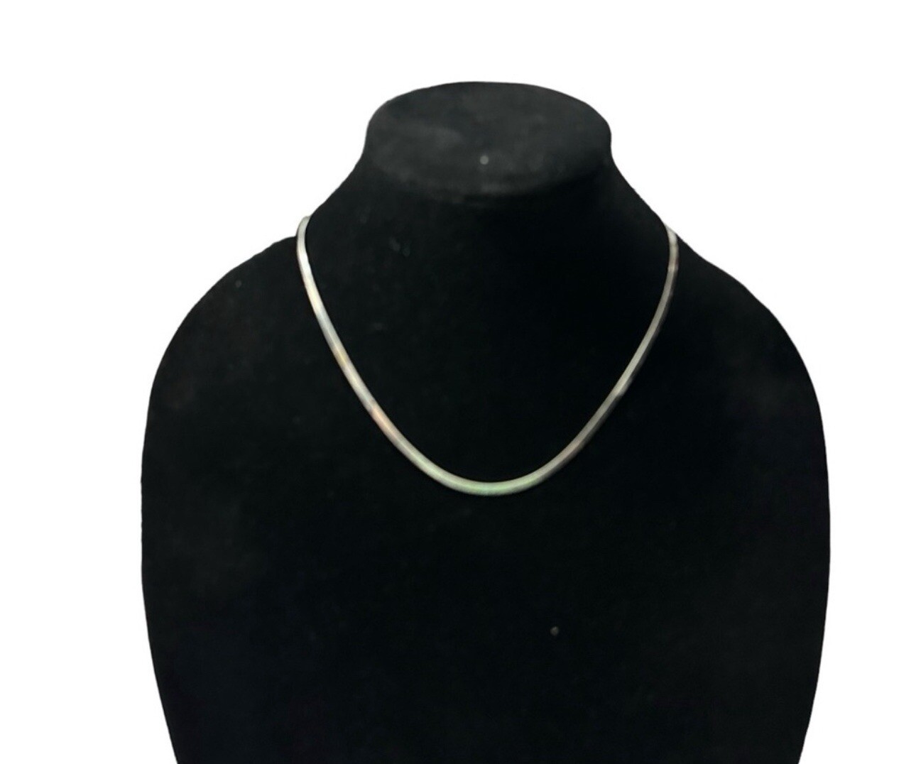 925 Italy Unisex Solid Sterling Silver Herringbone Chain 3 mm Necklace 18” 4.19g
