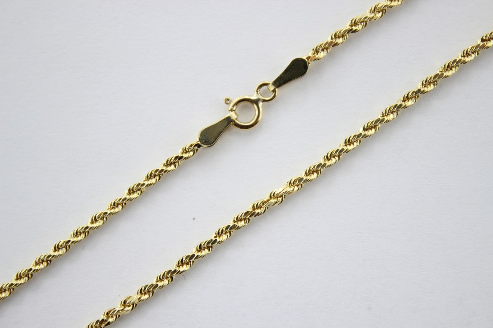 10K Yellow Gold Rope Twist Link Chain Necklace Bracelet Anklet 2mm~5mm 7″ ~ 30″