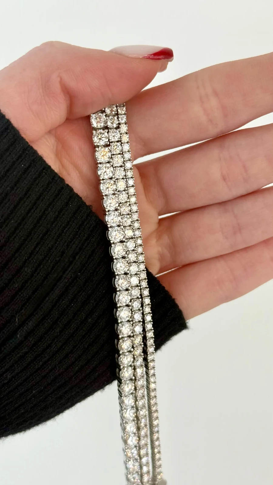 Moissanite Tennis Necklace for Women Men S925 Lab Created Chain mothers day gift