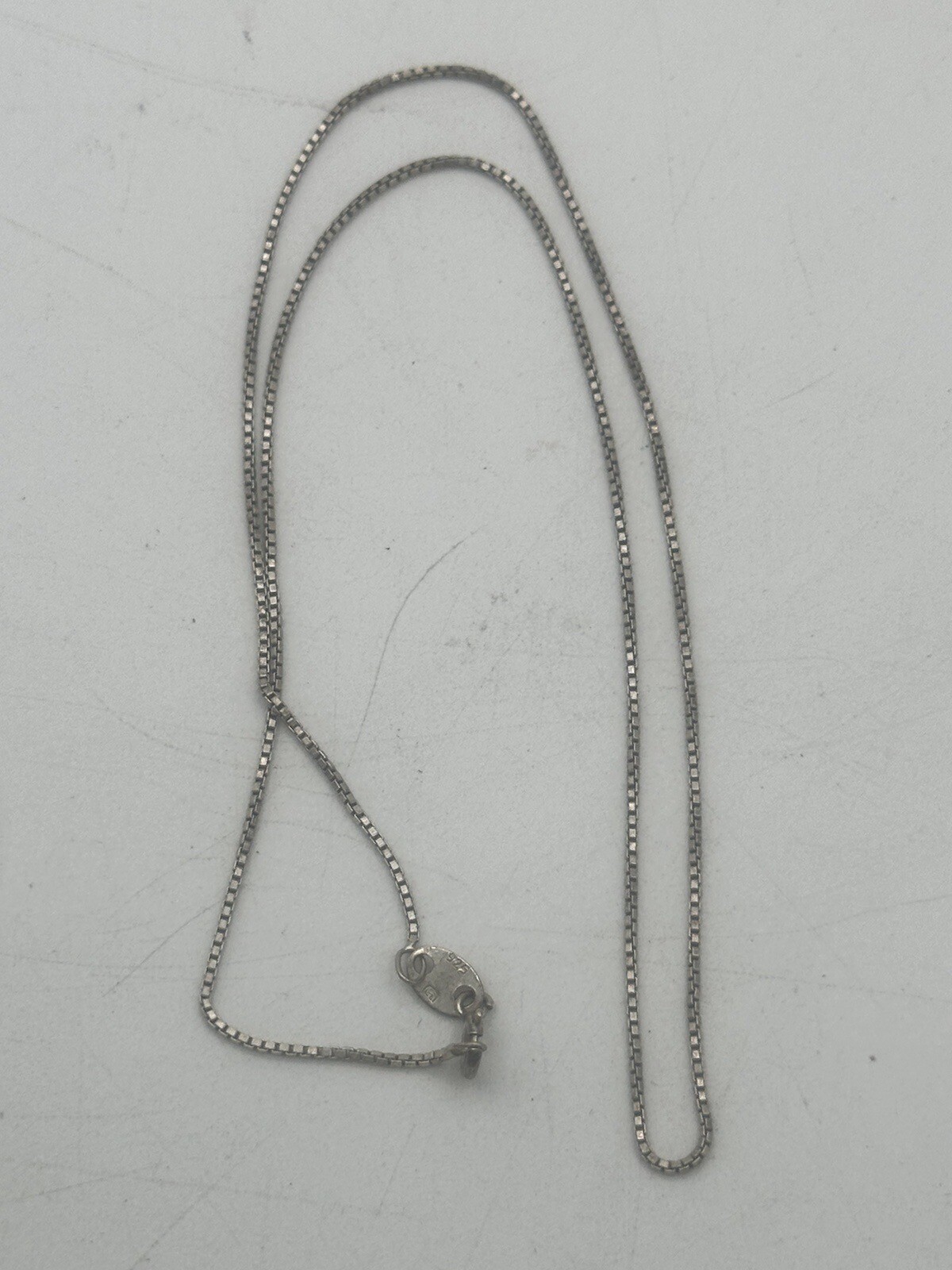 Italian Solid Sterling Silver Box Link Chain Necklace 925 Silver Chain UNISEX