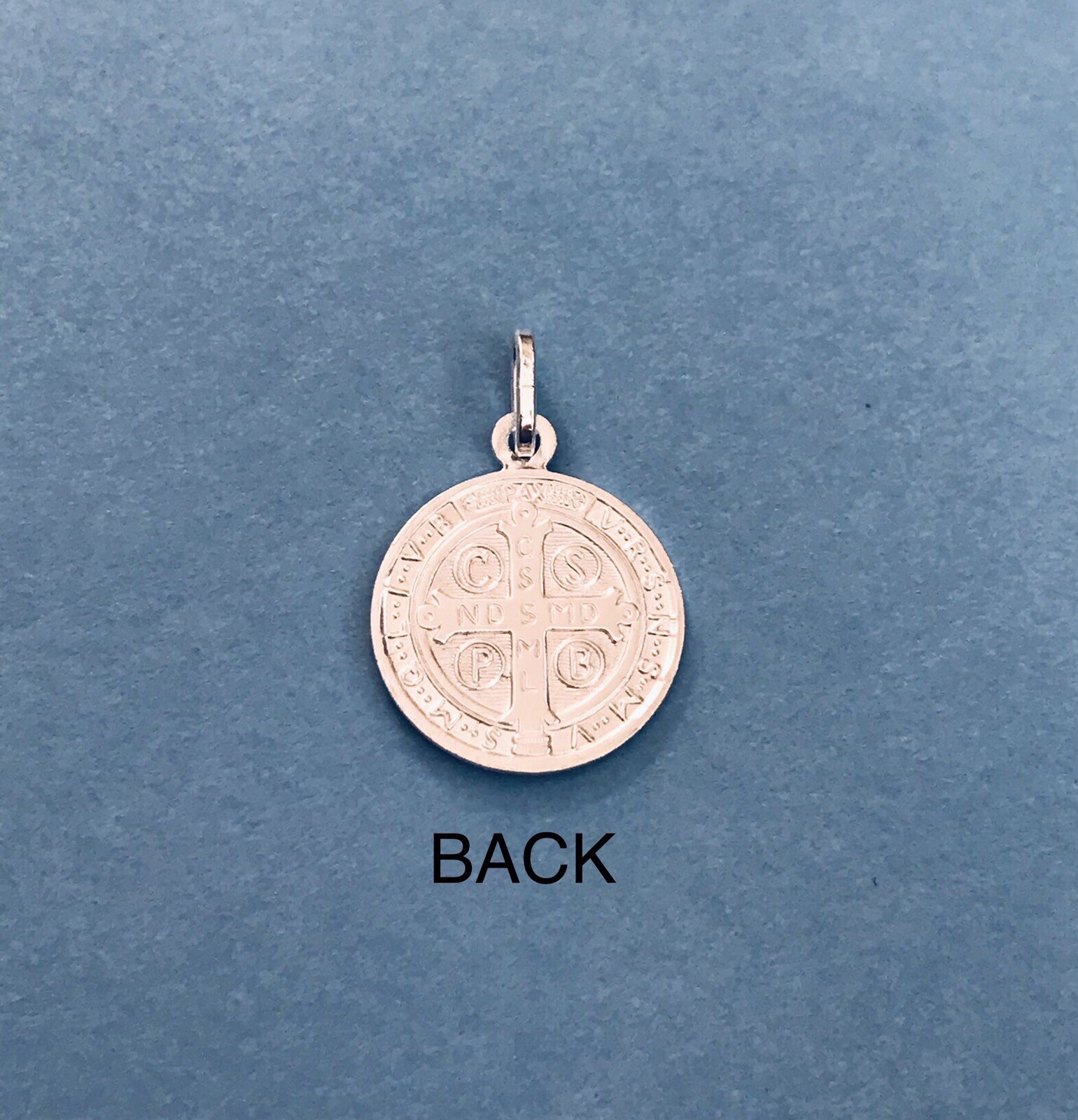 925 Silver Saint Benedict 18mm Pendant Or Necklace Good Luck ,Protection-P158