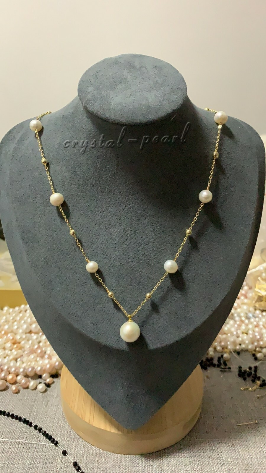 Stunning 18″ AAA+ south sea NATURAL WHITE PEARL NECKLACE 14K