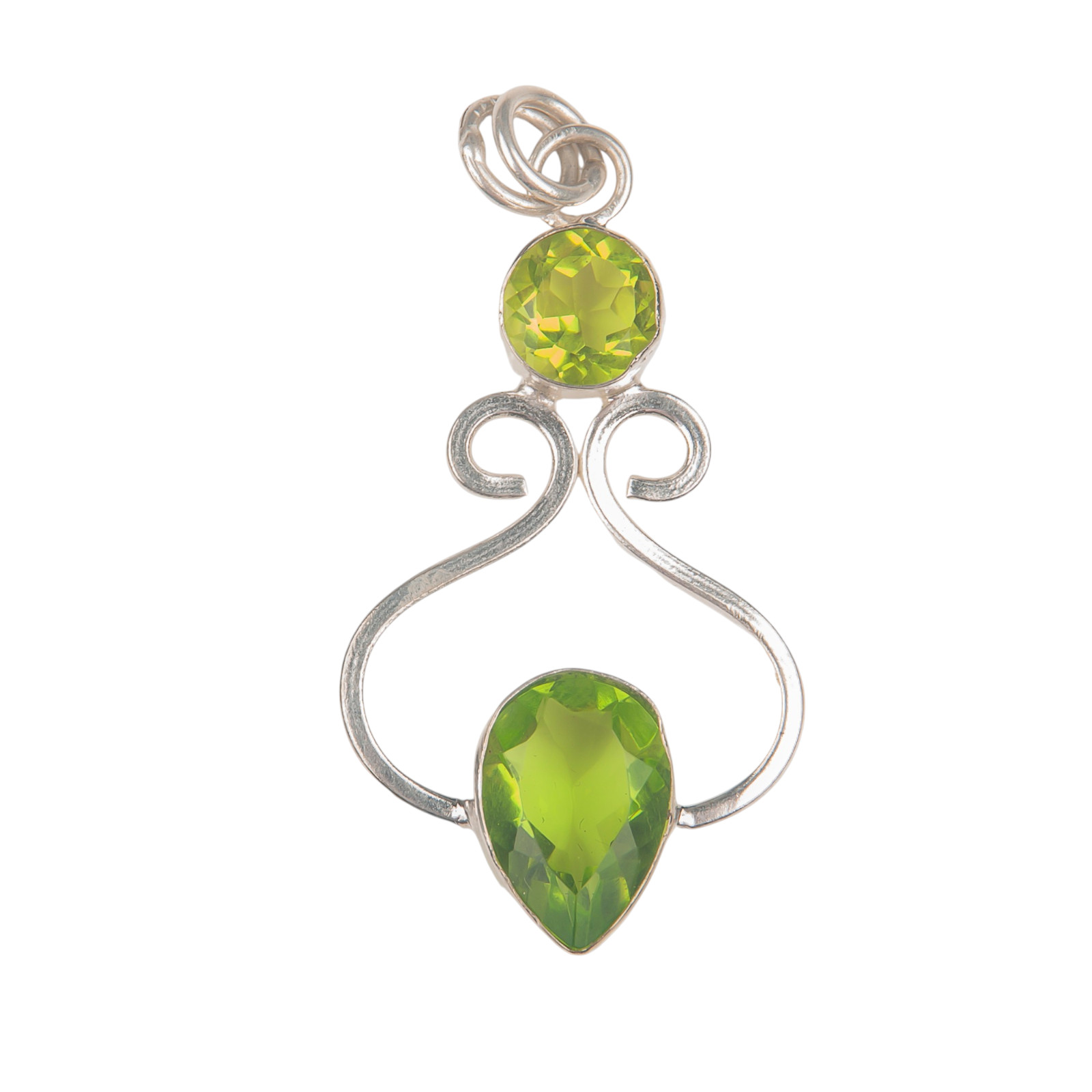 Peridot Gemstone 925 Sterling Silver Pear Cut Pendent 1.60″ Gift For Women