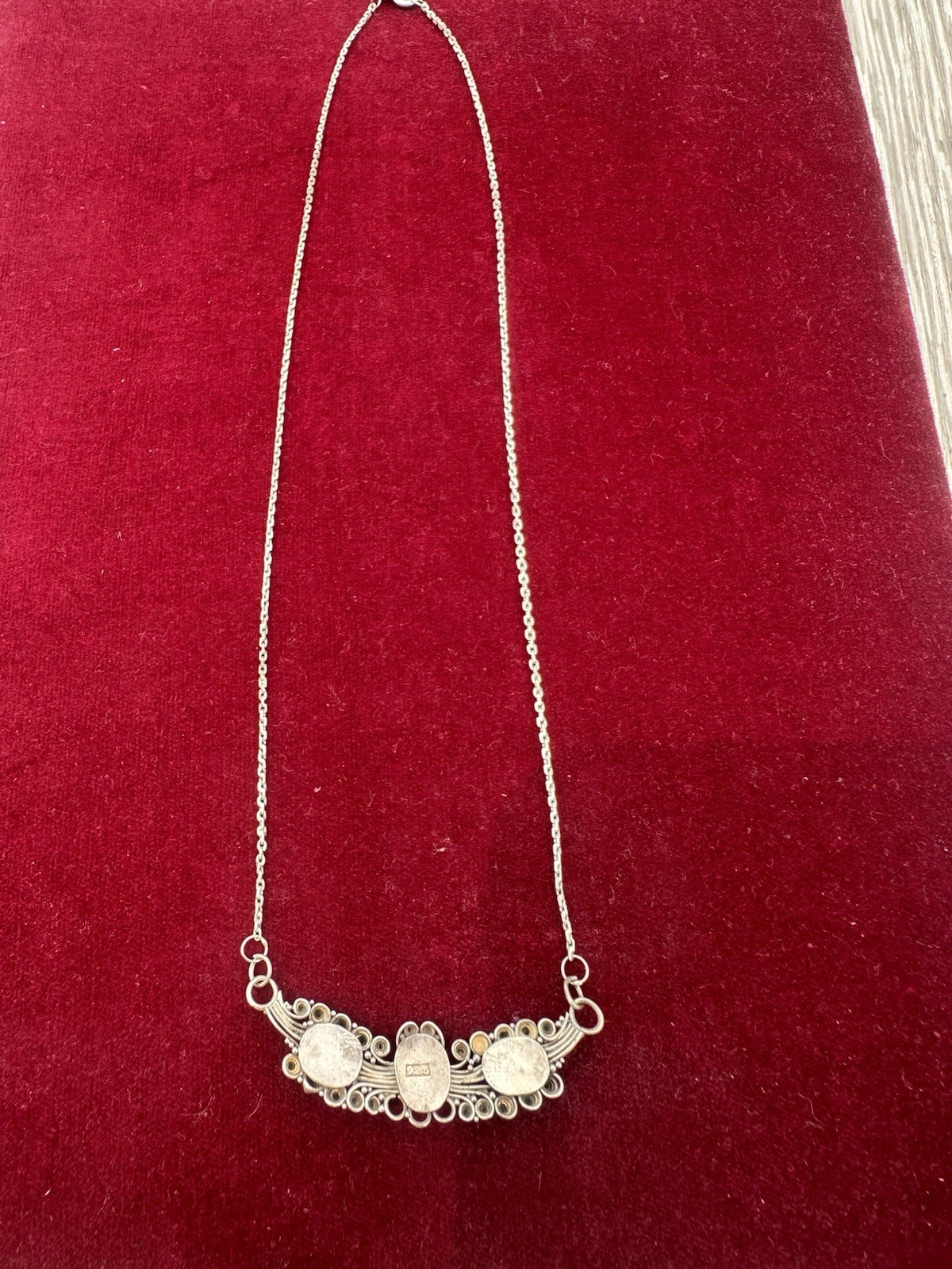 Natural Opal Necklace 17″ in Sterling Silver V Necklace