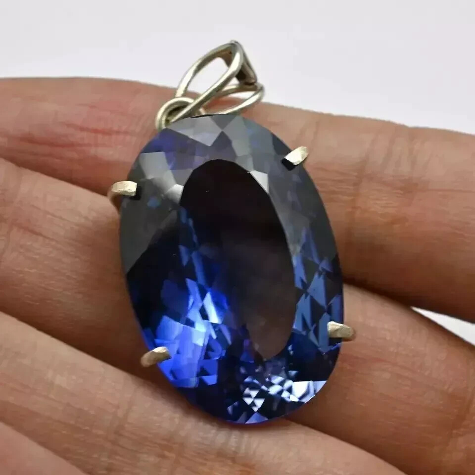 Natural Ceylon 47 Ct Blue Sapphire Oval Cut AGL Certified Rare Loose Gemstone