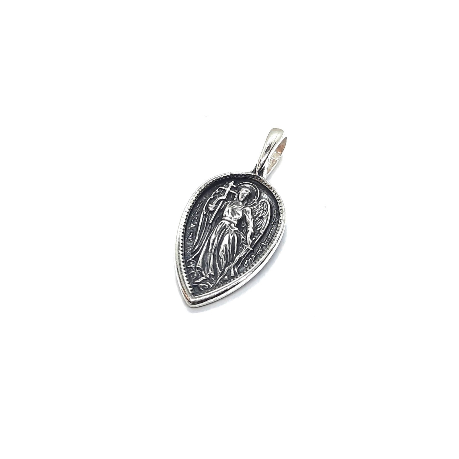 Sterling Silver Pendant Archangel Michael Genuine Solid Hallmarked 925 Handmade