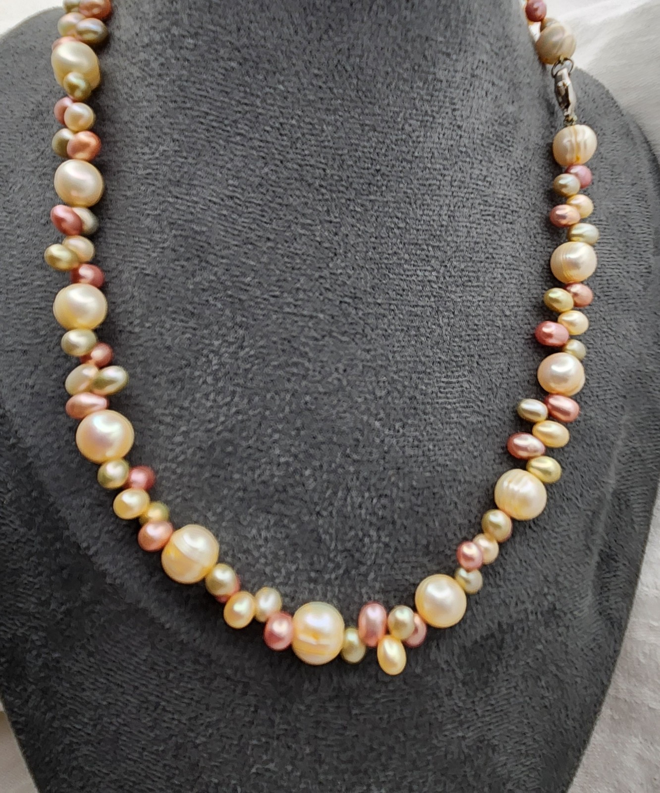 Honora Multicolor Baroque Pearl Necklace 18in 925 Lobster Clasp w/original pouch