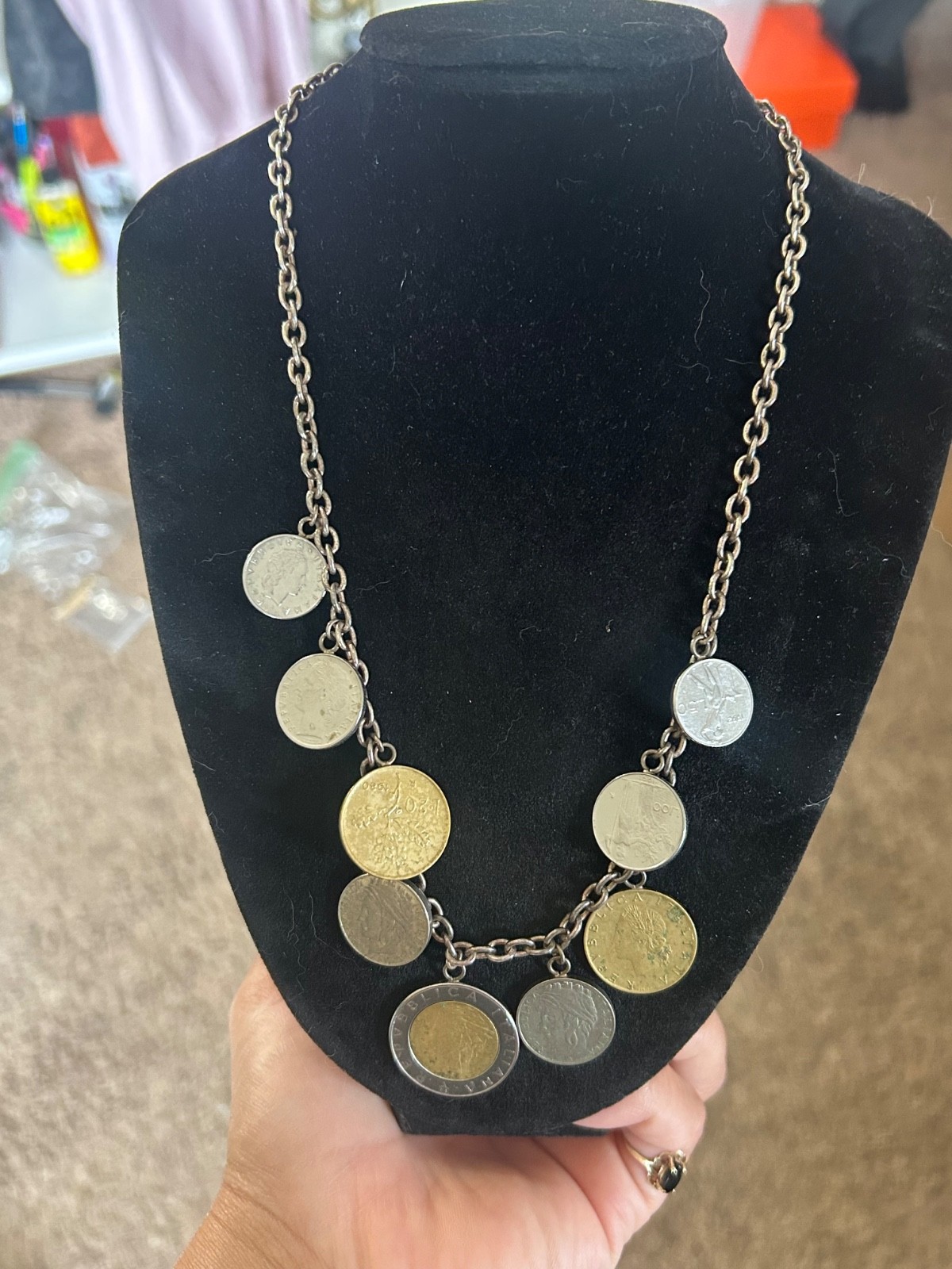 Sterling Silver Coin Replica Charm Necklace – 20 inches